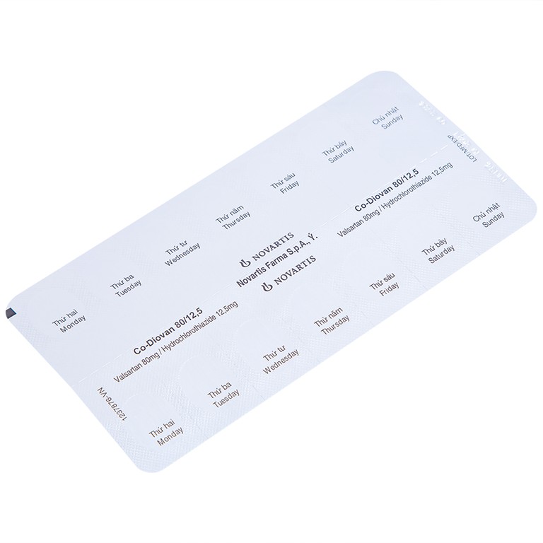 Thuốc Codiovan 80mg/12.5mg Novartis điều trị tăng huyết áp (2 vỉ x 14 viên)
