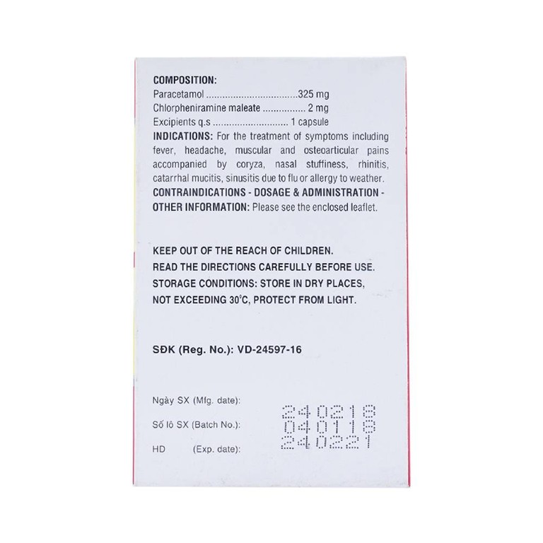 Thuốc Coldacmin Flu DHG điều trị triệu chứng cảm sốt, nhức đầu, đau nhức cơ bắp (10 vỉ x 10 viên)