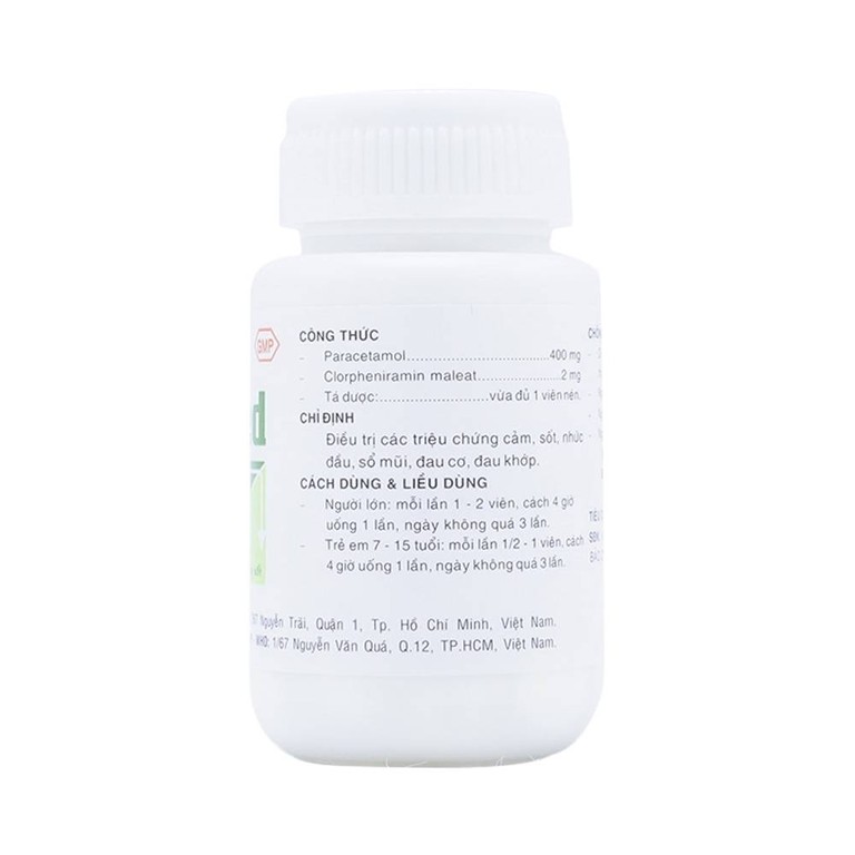 Thuốc Coldfed điều trị triệu chứng cảm, sốt, nhức đầu, sổ mũi, đau khớp, đau cơ (80 viên)