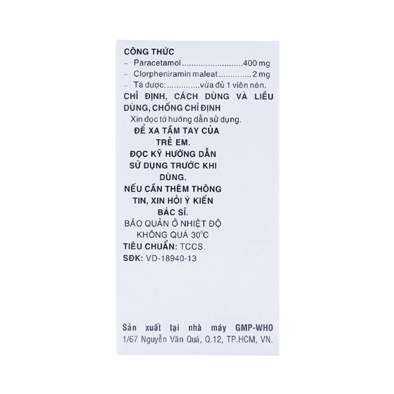 Thuốc Coldfed điều trị triệu chứng cảm, sốt, nhức đầu, sổ mũi, đau khớp, đau cơ (80 viên)