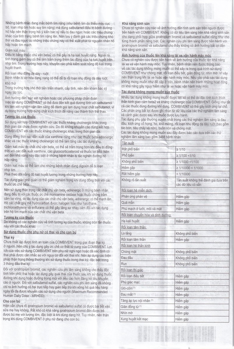 Dung dịch khí dung Combivent Boehringer kiểm soát co thắt phế quản (1 vỉ x 10 ống)