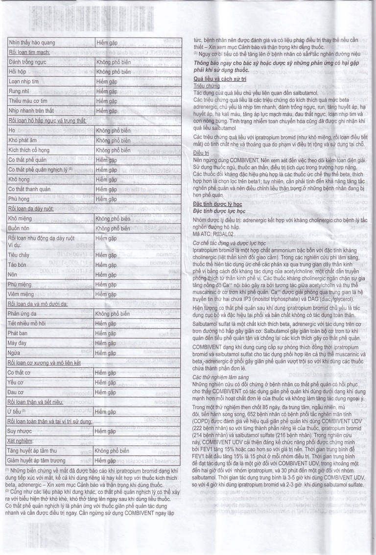 Dung dịch khí dung Combivent Boehringer kiểm soát co thắt phế quản (1 vỉ x 10 ống)