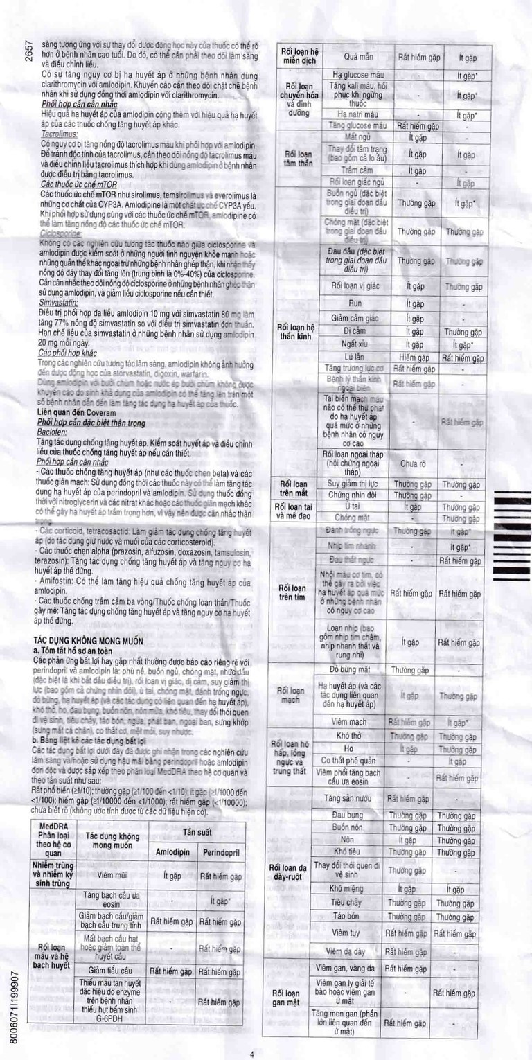 Thuốc Coveram 10mg/10mg Servier điều trị tăng huyết áp (30 viên)