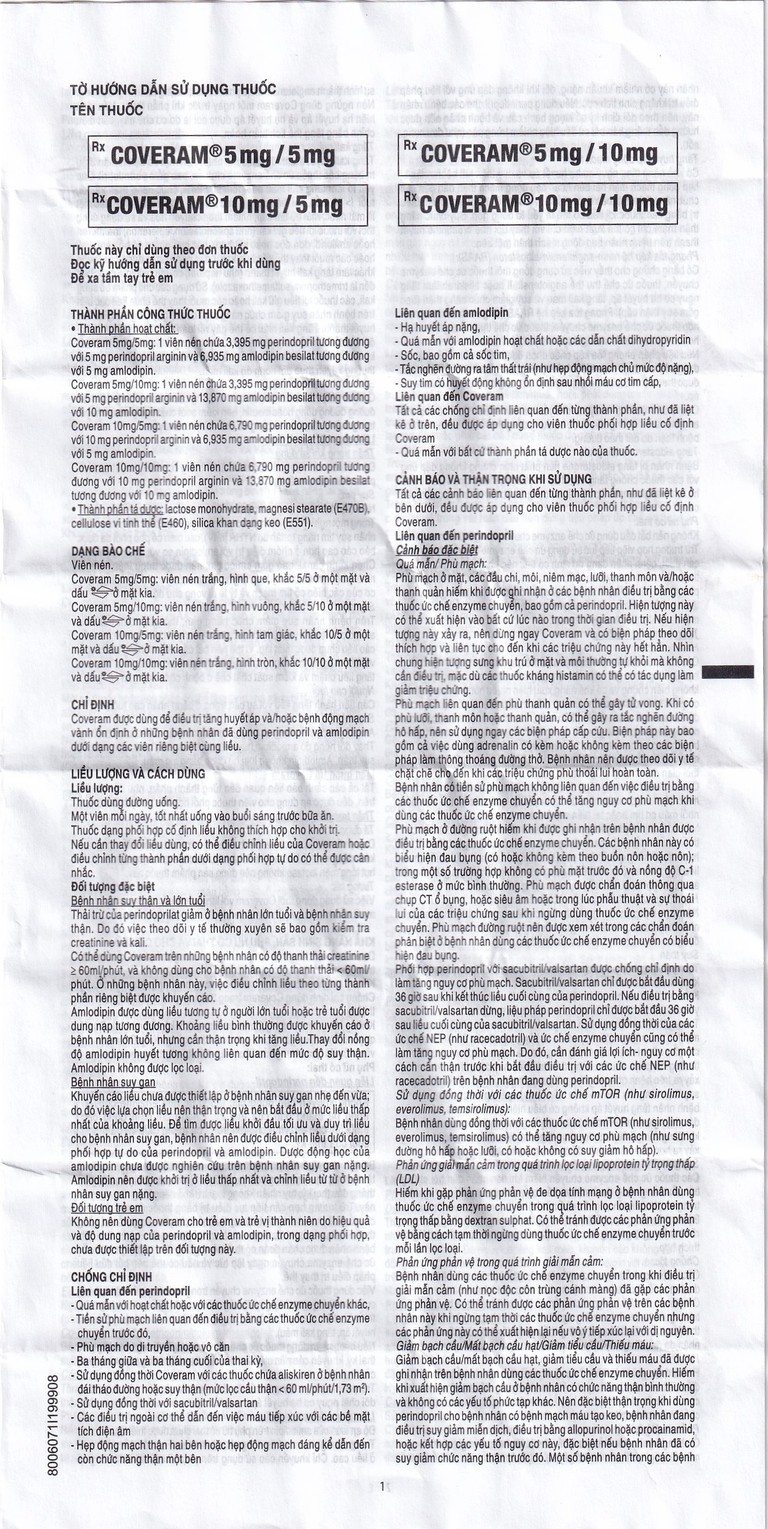 Thuốc Coveram 5mg/10mg Servier điều trị tăng huyết áp (30 viên)