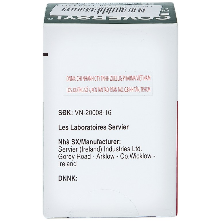 Thuốc Coversyl Plus 10mg/2.5mg Servier điều trị tăng huyết áp (30 viên)