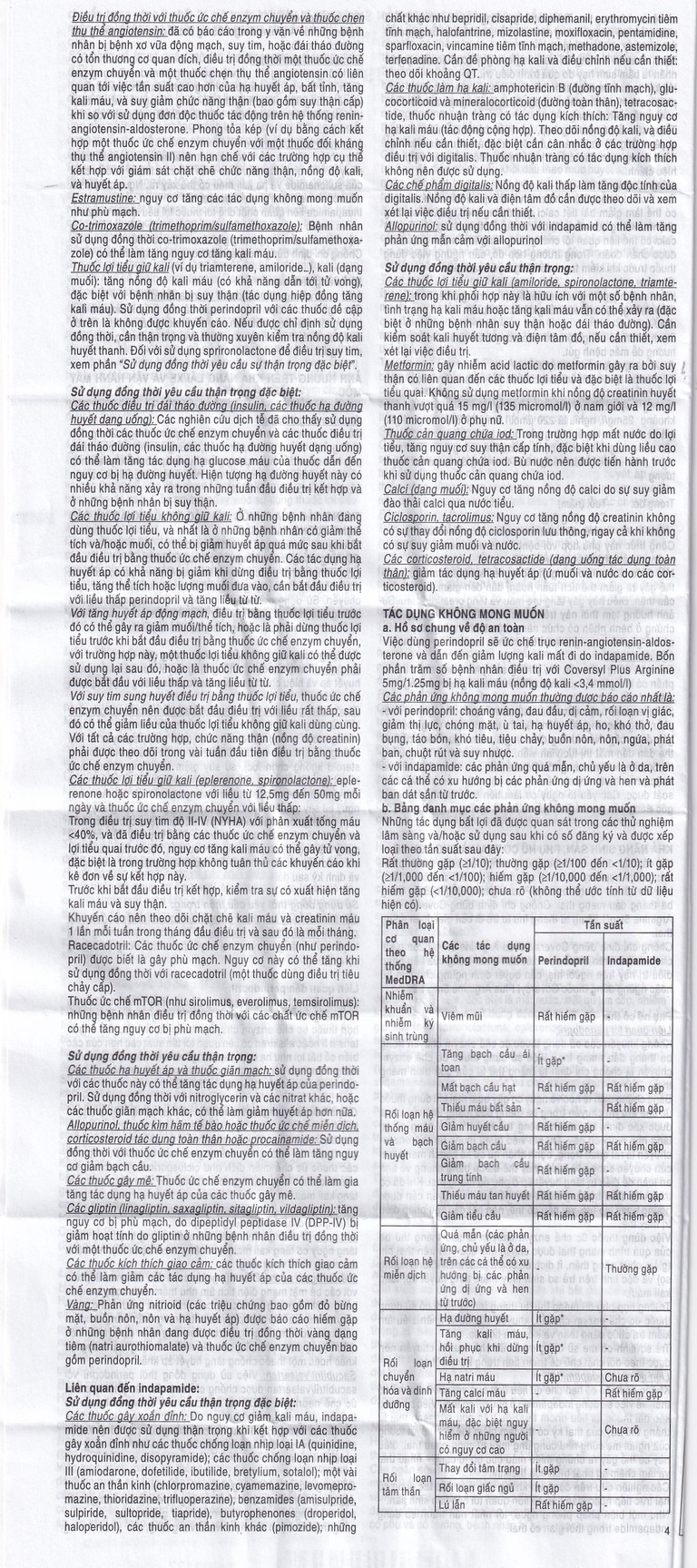 Thuốc Coversyl Plus 5mg/1.25mg Servier điều trị tăng huyết áp (30 viên)