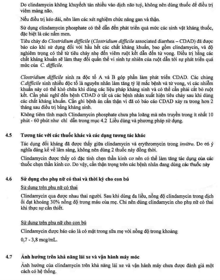 Thuốc tiêm Dalacin C 600mg/4ml Pfizer điều trị nhiễm khuẩn (4ml)