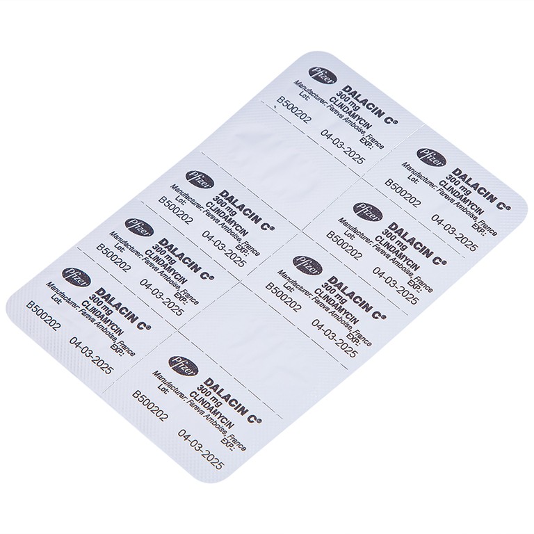 Thuốc Dalacin C 300mg Pfizer điều trị nhiễm khuẩn (2 vỉ x 8 viên)