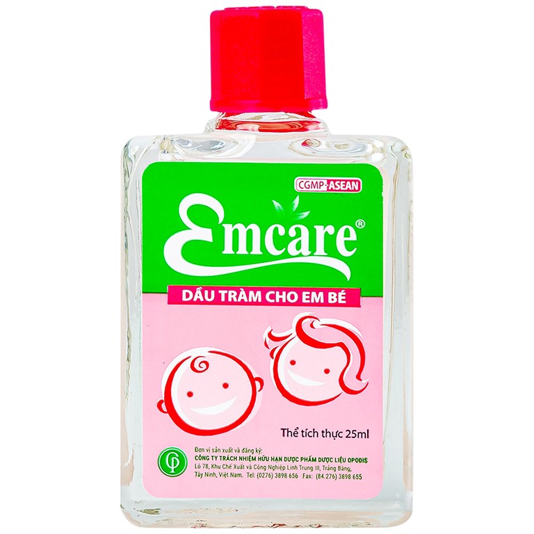Dầu tràm Emcare cho bé ngừa cảm, xoa bóp giảm đau nhức (25ml)