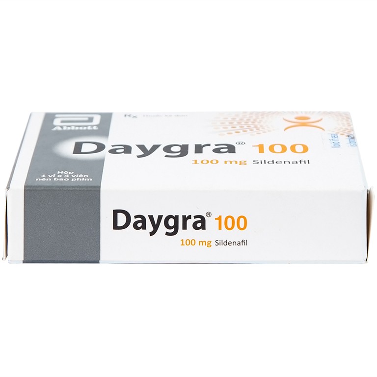 Thuốc Daygra 100 Abbott điều trị rối loạn cương dương (1 vỉ x 4 viên)