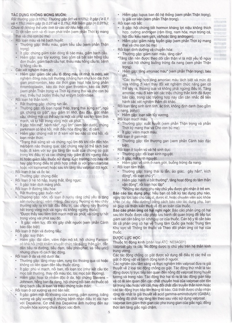 Thuốc Depakine Chrono 500mg Sanofi điều trị động kinh (30 viên)