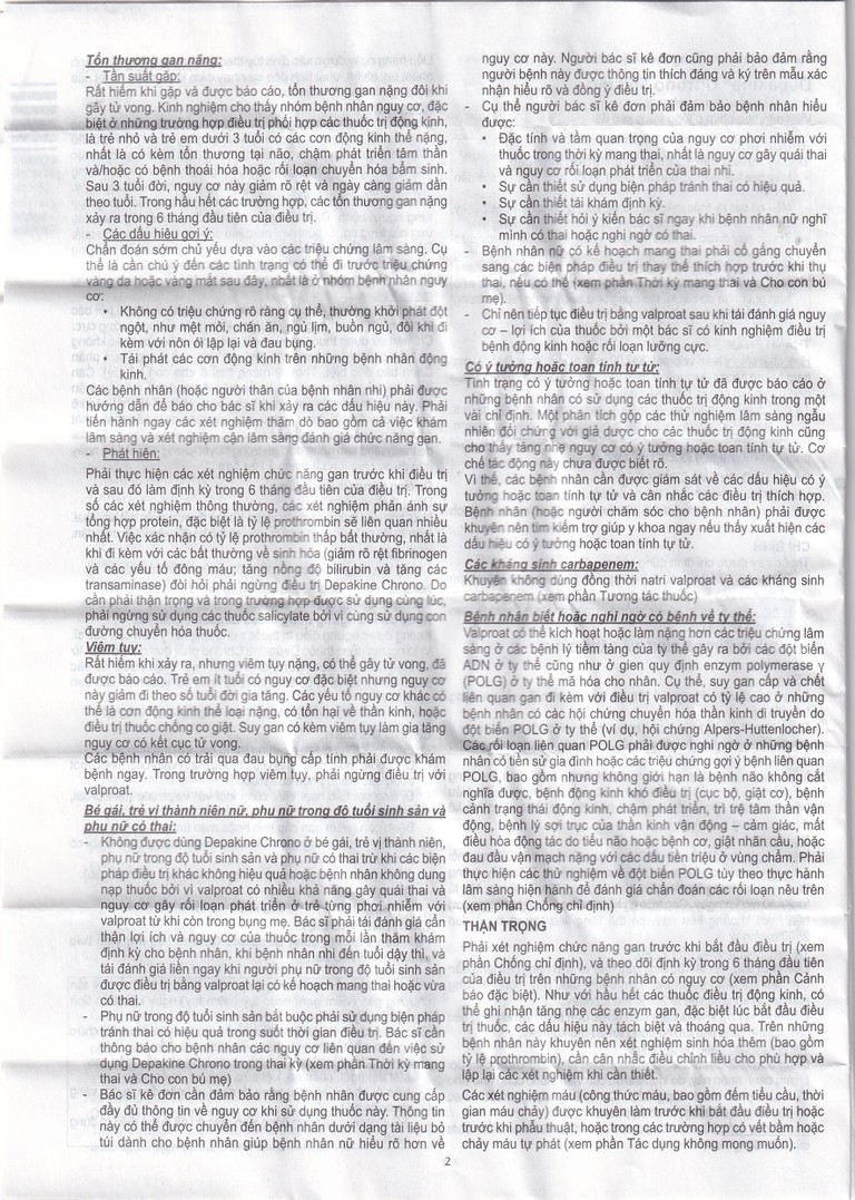 Thuốc Depakine Chrono 500mg Sanofi điều trị động kinh (30 viên)