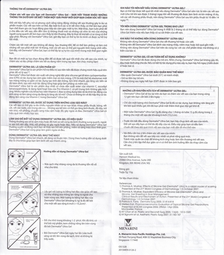 Gel Dermatix Ultra cải thiện hiệu quả sẹo lồi và sẹo phì đại (15g)