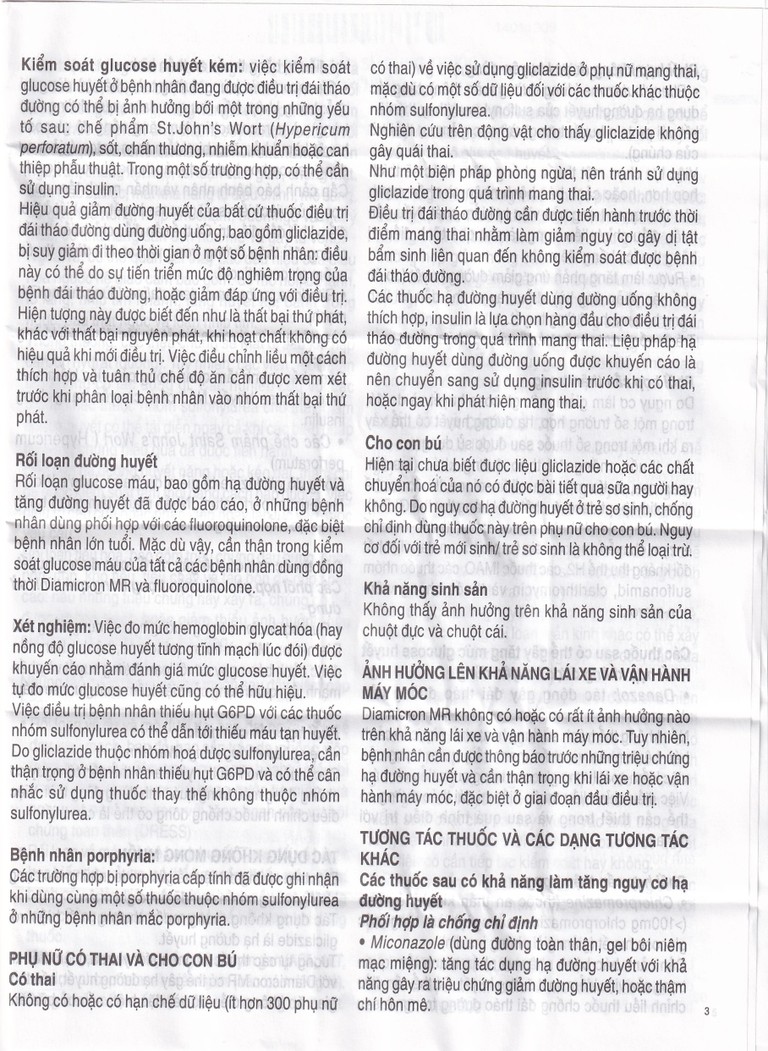 Thuốc Diamicron MR Servier điều trị tiểu đường típ 2 (2 vỉ x 30 viên)