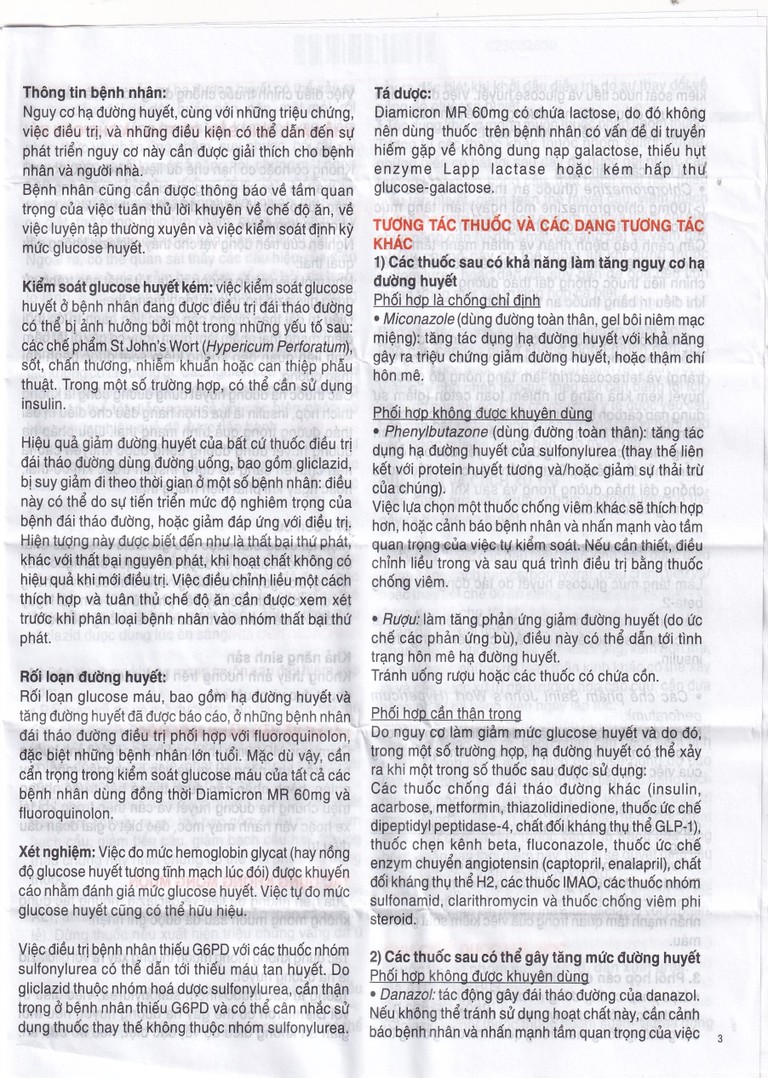 Thuốc Diamicron MR 60mg Servier điều trị tiểu đường típ 2 (2 vỉ x 15 viên)