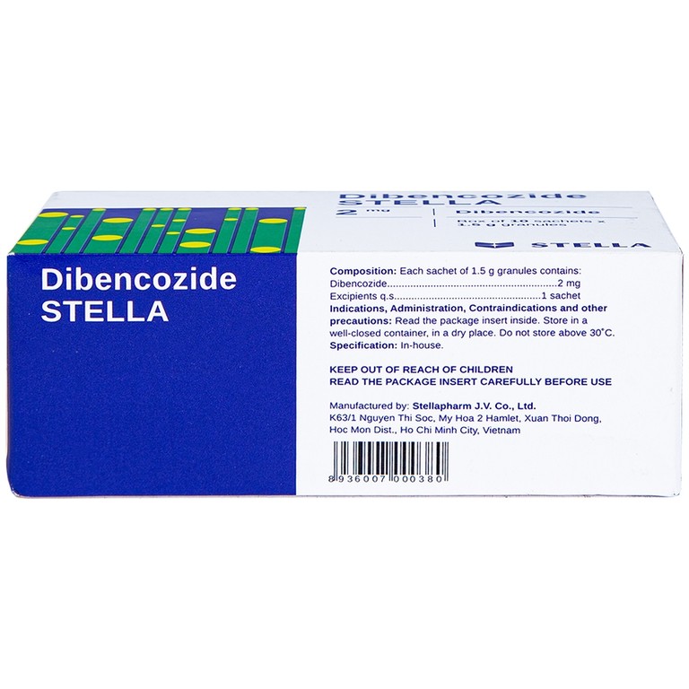 Thuốc cốm Dibencozide Stella 2mg điều trị hỗ trợ chán ăn, suy dinh dưỡng, chậm lớn (10 gói x 1.5g)