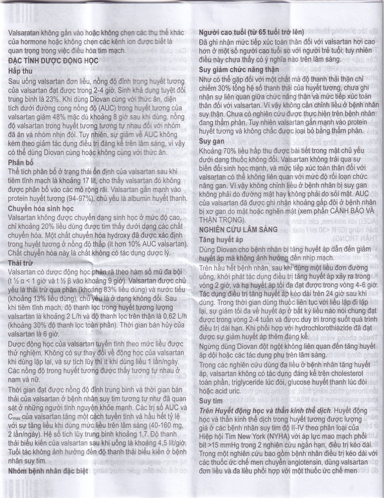 Thuốc Diovan 80 Novartis điều trị bệnh tăng huyết áp, suy tim (2 vỉ x 14 viên)