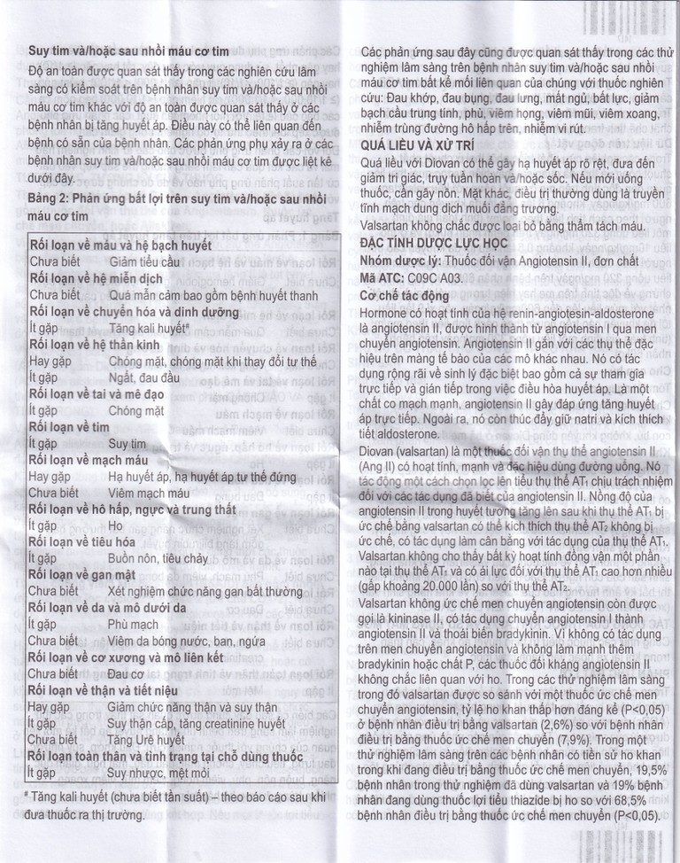 Thuốc Diovan 80 Novartis điều trị bệnh tăng huyết áp, suy tim (2 vỉ x 14 viên)