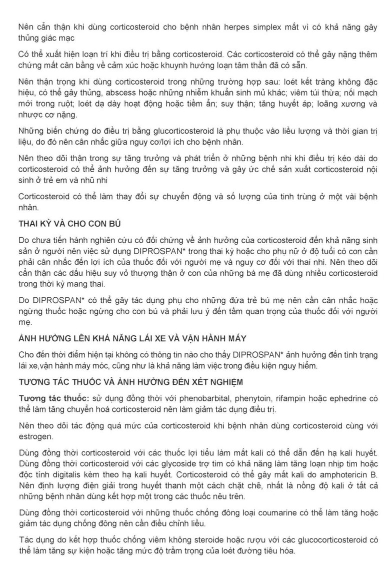 Thuốc tiêm Diprospan Injection (5+2)mg/ml Merck điều trị các bệnh cơ xương và mô mềm, dị ứng (1 ống x 1ml)