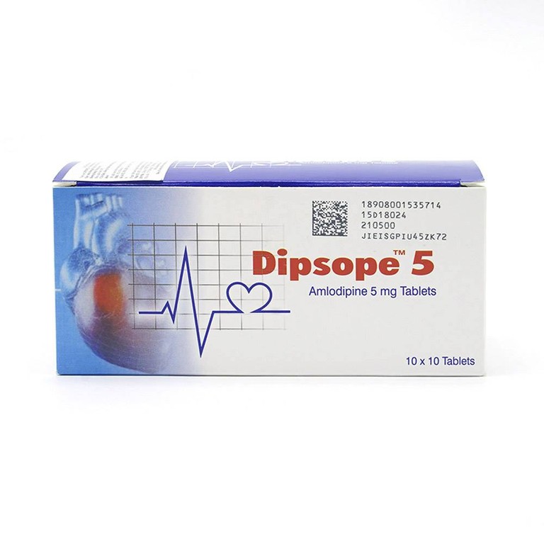 Thuốc Dipsope 5 RPG dùng trong cao huyết áp vô căn (10 vỉ x 10 viên)