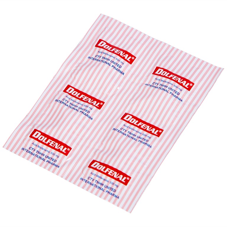 Thuốc Dolfenal United giảm đau bụng kinh, đau răng, đau do chấn thương (25 vỉ x 4 viên)