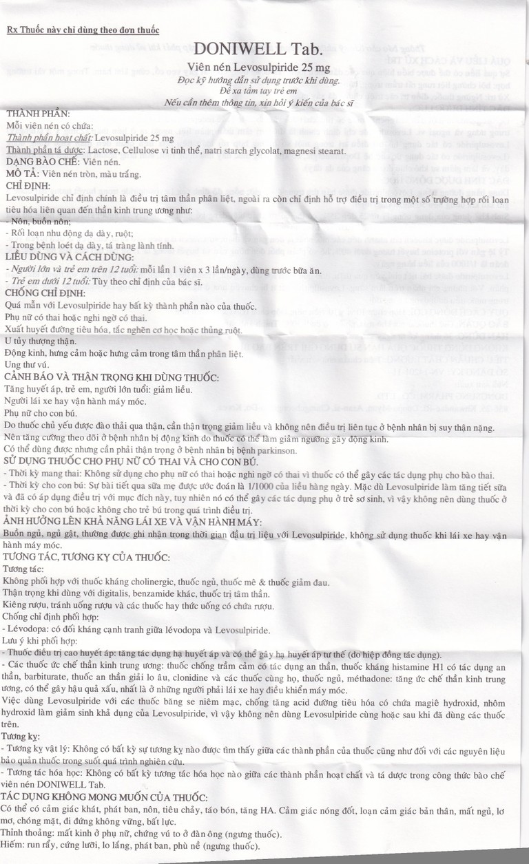 Thuốc Doniwell Kyung Dong điều trị tâm thần phân liệt (10 vỉ x 10 viên)