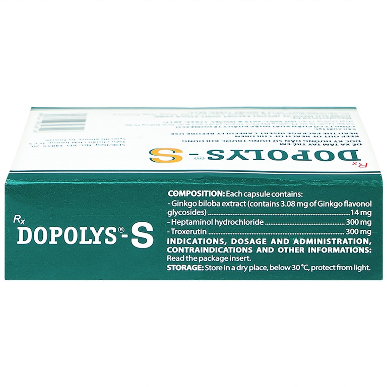 Thuốc Dopolys-S Domesco điều trị triệu chứng suy tĩnh mạch bạch huyết (3 vỉ x 10 viên)