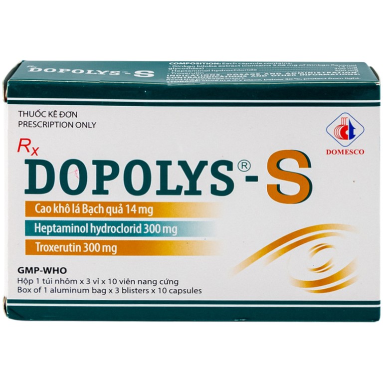 Thuốc Dopolys-S Domesco điều trị triệu chứng suy tĩnh mạch bạch huyết (3 vỉ x 10 viên)