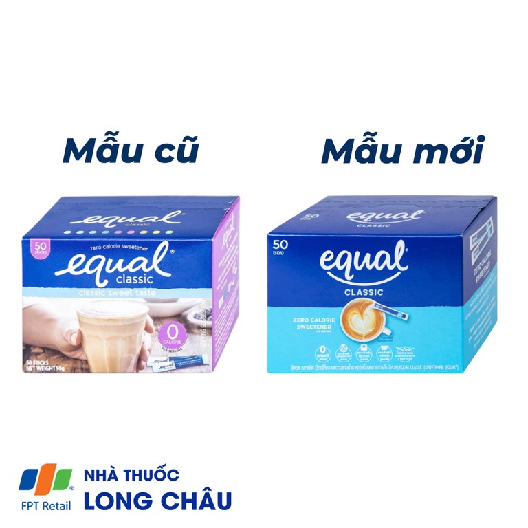 Đường Ăn Kiêng Không Calo Equal Classic Zero Calorie Sweetener (50 gói)