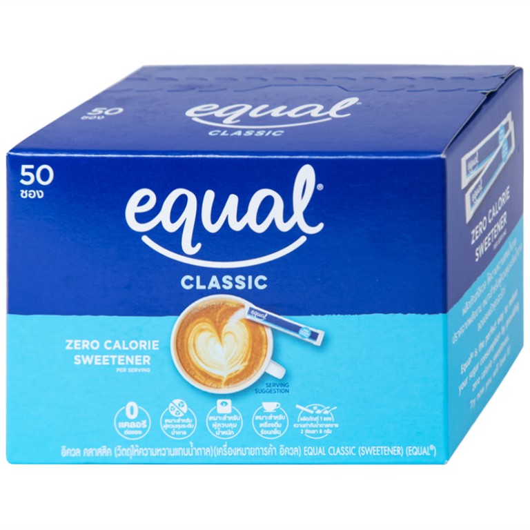 Đường Ăn Kiêng Không Calo Equal Classic Zero Calorie Sweetener (50 gói)