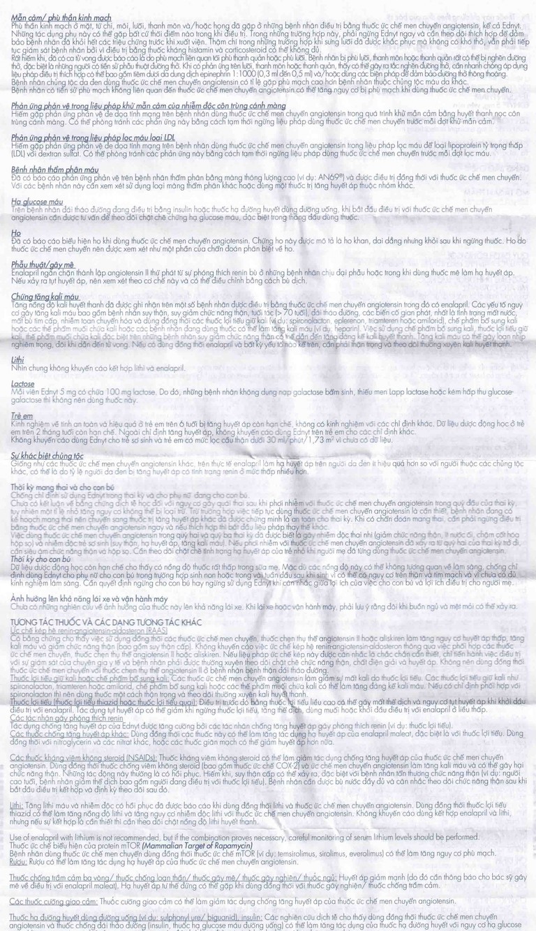 Thuốc Ednyt 5mg Gedeon điều trị tăng huyết áp, suy tim (3 vỉ x 10 viên)