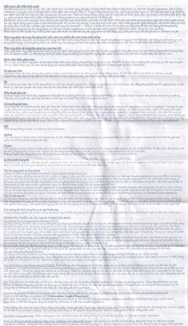 Thuốc Ednyt 5mg Gedeon điều trị tăng huyết áp, suy tim (3 vỉ x 10 viên)