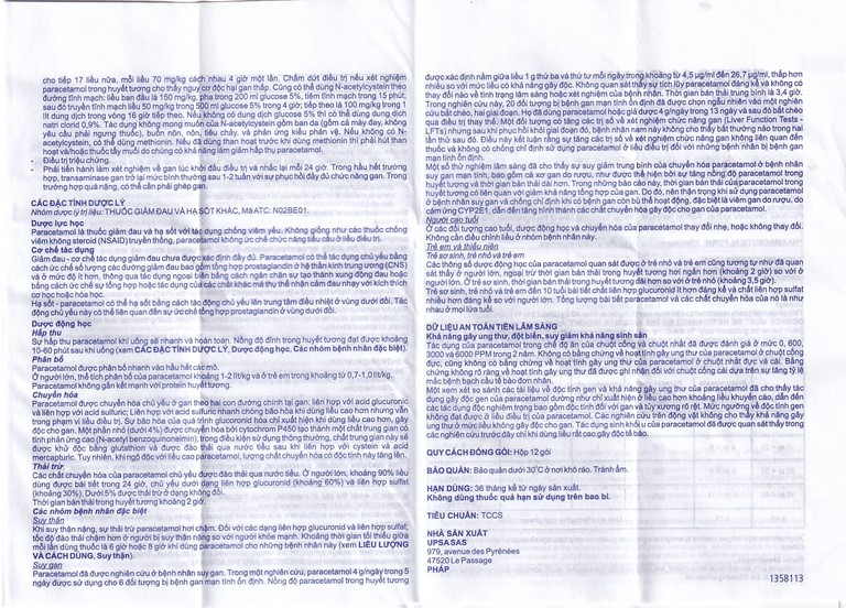 Bột sủi Efferalgan 150mg UPSA SAS giảm đau, hạ sốt (12 gói)