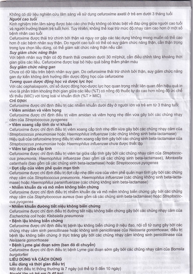 Thuốc Efodyl 500mg điều trị nhiễm khuẩn đường (2 vỉ x 10 viên)
