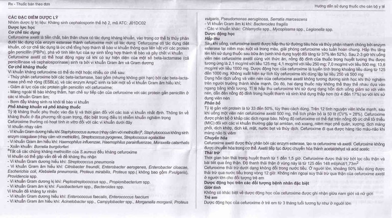 Thuốc Efodyl 500mg điều trị nhiễm khuẩn đường (2 vỉ x 10 viên)