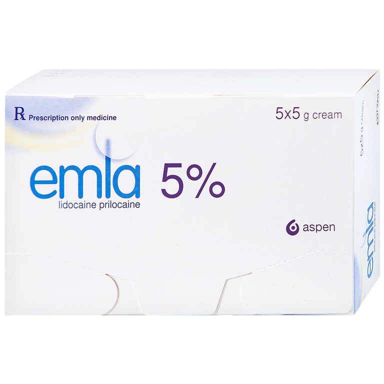 Thuốc Emla 5% Aspen gây tê bề mặt da (5 tuýp x 5g)