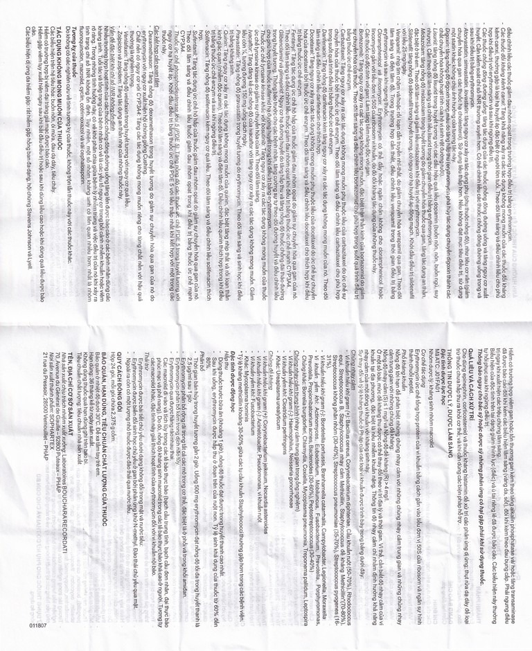 Cốm Ery Children Enfants 250mg Bouchara điều trị nhiễm khuẩn (24 gói)