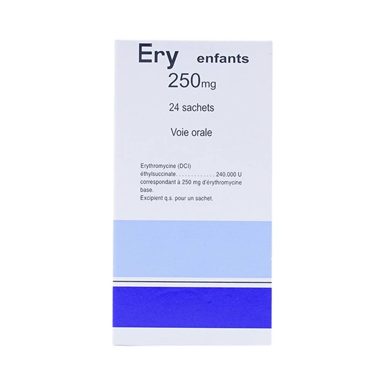 Cốm Ery Children Enfants 250mg Bouchara điều trị nhiễm khuẩn (24 gói)