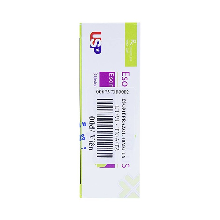 Thuốc Esomeprazol 40-US điều trị trào ngược dạ dày, thực quản (3 vỉ x 10 viên)