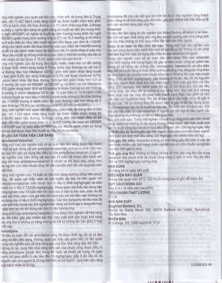 Thuốc Exforge 5mg/80mg Novartis điều trị tăng huyết áp vô căn (2 vỉ x 14 viên)