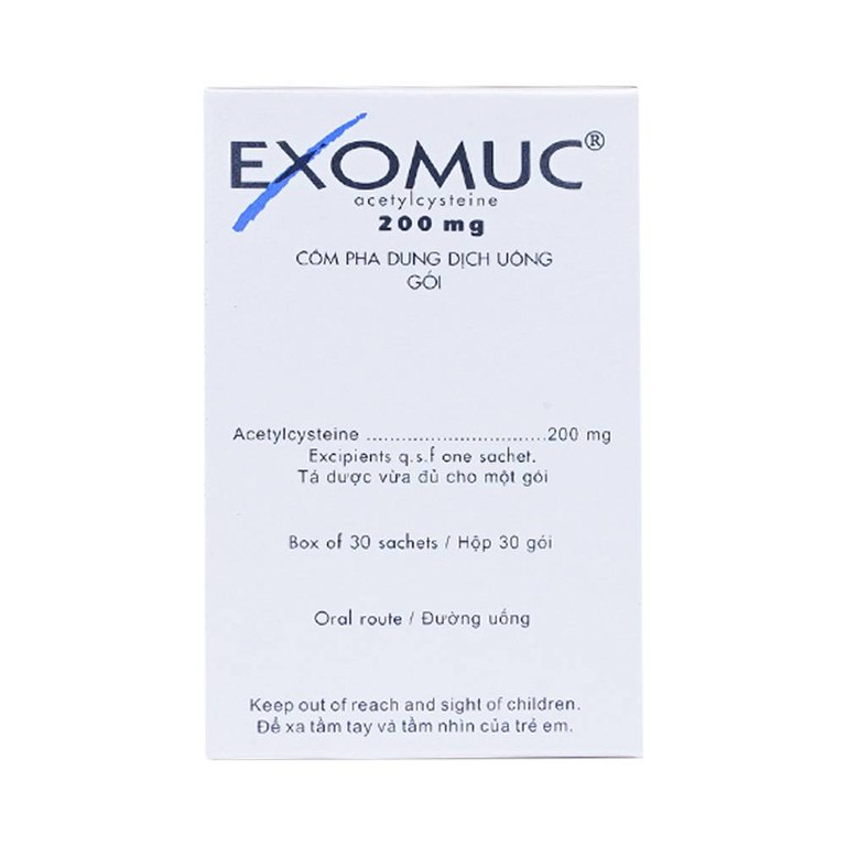 Cốm Exomuc Bouchara điều trị rối loạn chất tiết phế quản (30 gói)