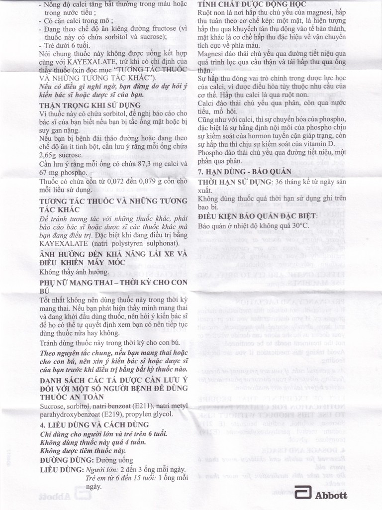 Dung dịch uống Fatig Abbott hỗ trợ điều trị suy nhược chức năng, bổ sung khoáng chất (2 vỉ x 10 ống)