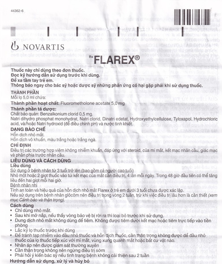 Thuốc nhỏ mắt Flarex Alcon điều trị viêm không nhiễm khuẩn (5ml)