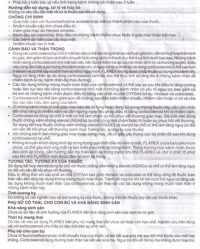 Thuốc nhỏ mắt Flarex Alcon điều trị viêm không nhiễm khuẩn (5ml)