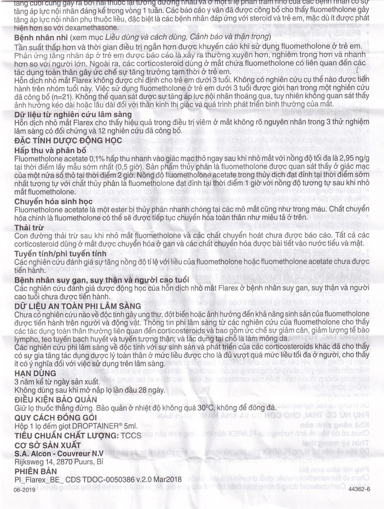Thuốc nhỏ mắt Flarex Alcon điều trị viêm không nhiễm khuẩn (5ml)