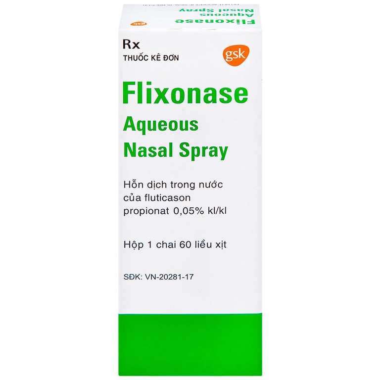 Xịt mũi Flixonase 0.05% GSK điều trị viêm mũi dị ứng (60 liều)