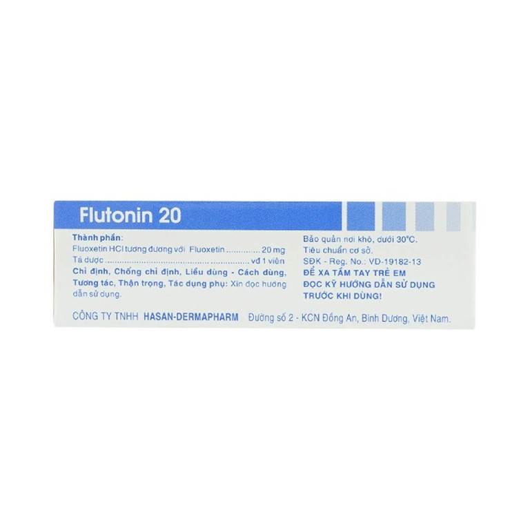 Thuốc Flutonin 20 Hasan điều trị bệnh trầm cảm (3 vỉ x 10 viên)