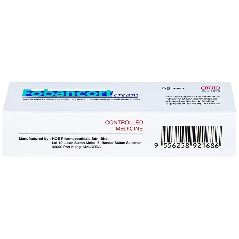 Kem Fobancort Cream điều trị vảy nến, viêm da do nhiễm khuẩn (5g)