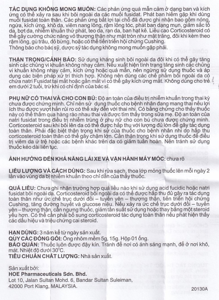 Kem Fobancort Cream điều trị vảy nến, viêm da do nhiễm khuẩn (5g)