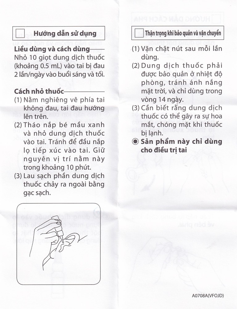 Thuốc nhỏ tai Fosmicin-S For Otic Meiji 300mg điều trị viêm tai ngoài, viêm tai giữa (10ml)